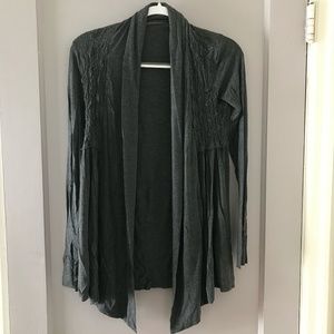 Anthropologie gray draping cardigan